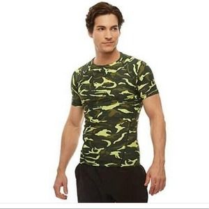 HPE Performance Large CAMO Combat Compression Short Sleeve Top Shirt Men NWT N61
